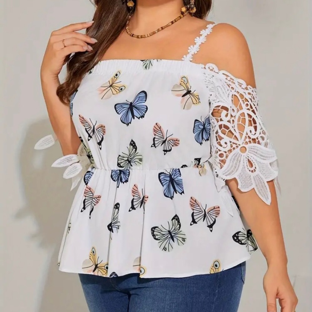Plus size 4x Butterfly blouse